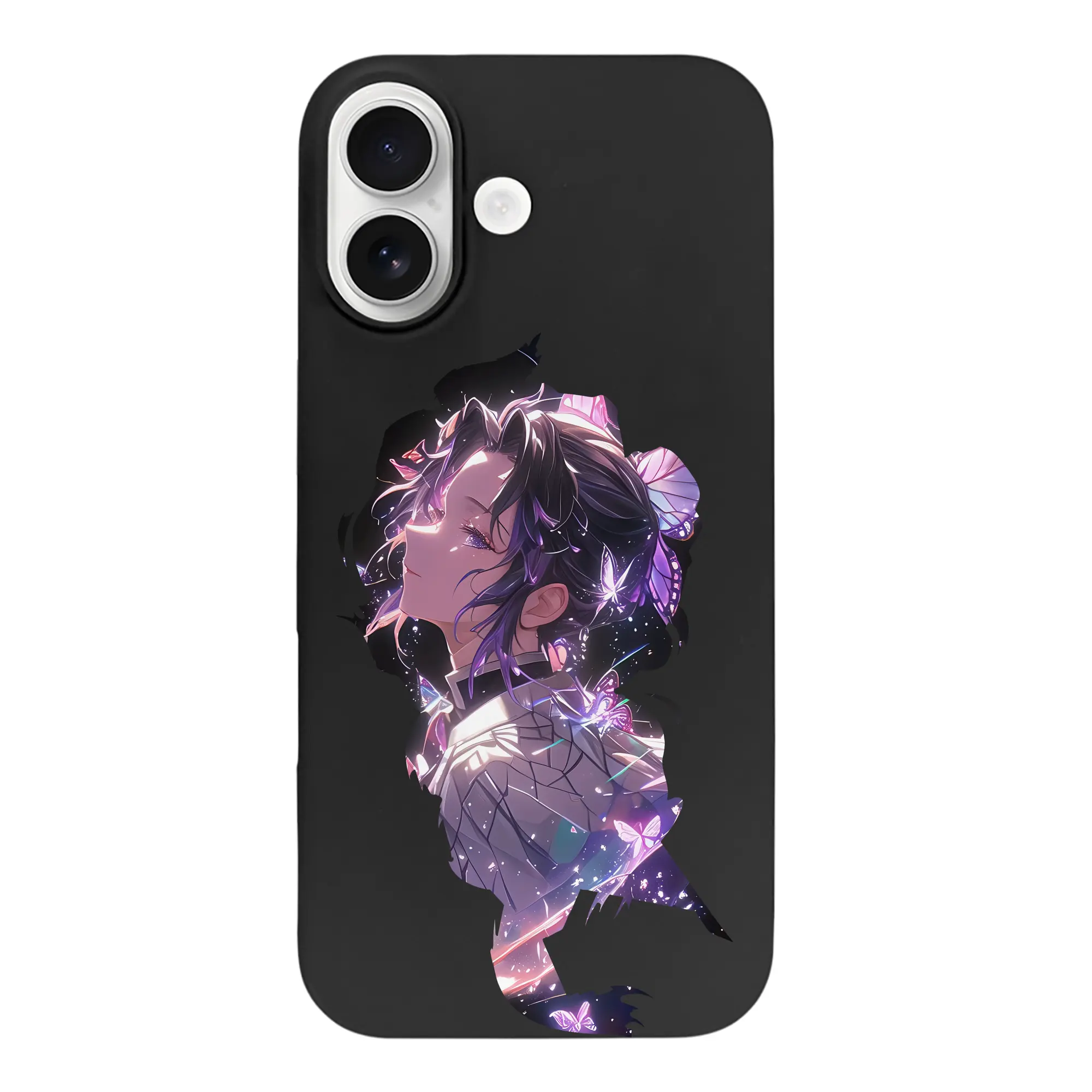 鬼滅の刃 グッズ,胡蝶 しのぶ - iPhone 17 シリーズ シリコンケース 薄型 耐衝撃 指紋防止 ソフトタッチカバー 精密フィット 傷防止 保護ケース iPhone 17/17 Air/17 Pro/17 Pro Max 対応